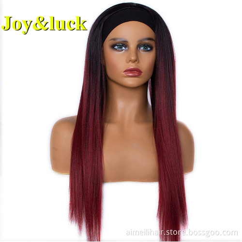 Wholesale Prices for Women Ladies Hair Finger Wave Scarf Wig Black Hairband Long Water Wave Headband Wig Synthetic Hair Wigs